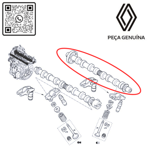 130205230R  COMANDO DE VALVULAS DE ESCAPAMENTO. MOT M9T 2.3 16V MASTER 22 EM DIANTE RN 05230R -4-